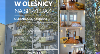 Mieszkanie Oleśnica Rynek I wprost do zamieszkania I 55 m2 I balkon I piwnica