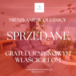 *** SPRZEDANE **** Mieszkanie w Oleśnicy | parter | 45 m2 | balkon | centrum | WYSOKI STANDARD
