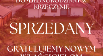 Dom jednorodzinny I parterowy I Krzeczyn 25 km Wrocław 8 km Oleśnica