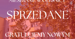*** SPRZEDANE *** Mieszkanie Oleśnica Rynek I wprost do zamieszkania I 55 m2 I balkon I piwnica