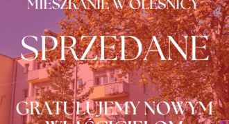*** SPRZEDANE *** Mieszkanie Oleśnica Rynek I wprost do zamieszkania I 55 m2 I balkon I piwnica