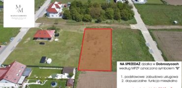 Działka budowlano – usługowa Dobroszyce I 20 km Wrocław I 5 km Oleśnica I 1163 m2
