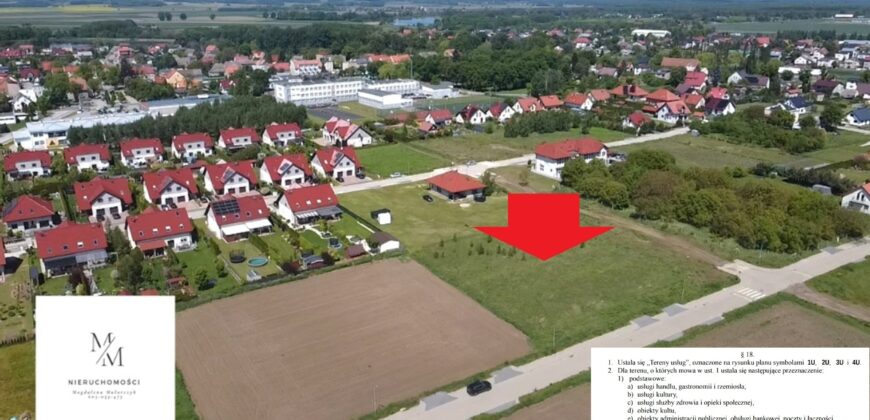 Działka budowlano – usługowa Dobroszyce I 20 km Wrocław I 5 km Oleśnica I 1163 m2