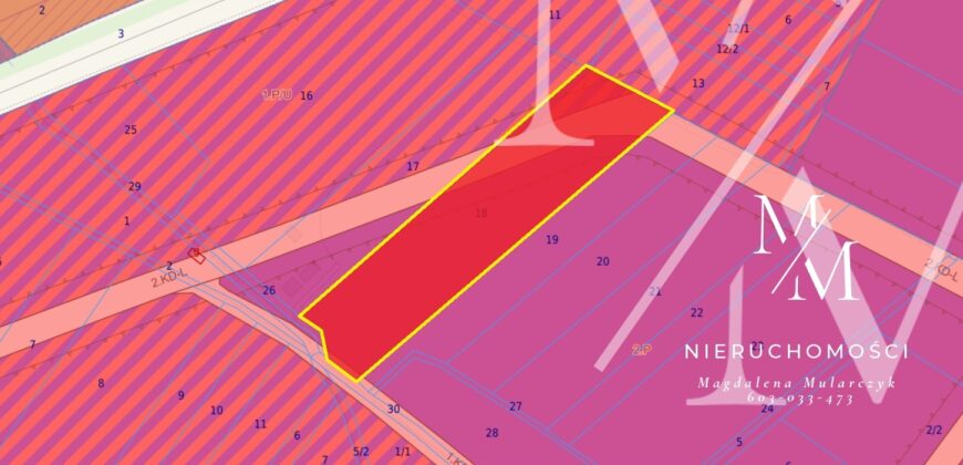 Na sprzedaż działka usługowa | produkcyjna Oleśnica, ulica Krzywoustego | powierzchnia: 9516 m2