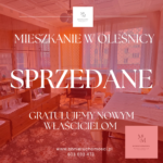 SPRZEDANE Do własnej aranżacji i pomysłu | 41,30 m2 | 2 pokoje | Oleśnica Centrum ul. Rycerska