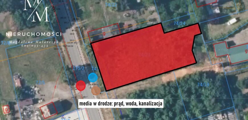 Działka mieszkaniowo- usługowa w Ciesle 4 km Oleśnica 30 km Wrocław | główna trasa